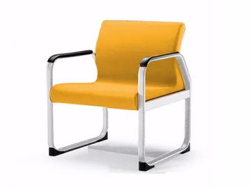 ONE 401 A - Upholstered fabric easy chair with armrests by TALIN