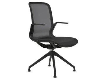 REYNET 1659 - Trestle-based mesh office chair with armrests by TALIN