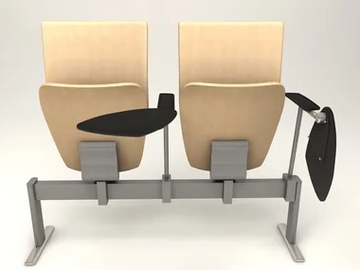 VEKTEN A185 - Freestanding wooden beam seating with writing tablet by TALIN