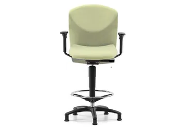 VULCAN 1471 Z - Fabric drafting stool with armrests with 5-Spoke base by TALIN
