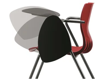 WEBBY 332 TDX - Plastic training chair with armrests with writing tablet by TALIN