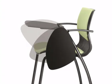 WEBBY 335 TDX - Fabric training chair with armrests with writing tablet by TALIN