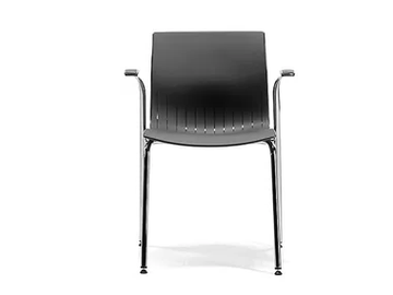 WEBBY 338 - Stackable plastic chair with armrests by TALIN