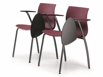 WEBBY 338 TDX - Plastic training chair with armrests with writing tablet by TALIN