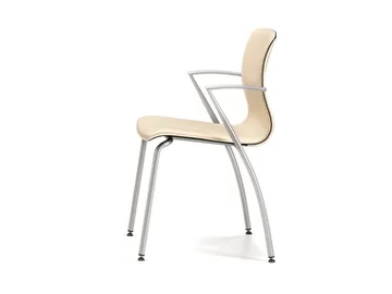 WEBTOP 384 - Upholstered tanned leather chair with armrests by TALIN