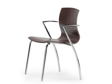 WEBWOOD 354 - Multi-layer wood chair with armrests by TALIN