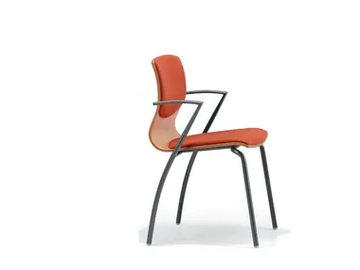 WEBWOOD 354S - Upholstered fabric chair with armrests by TALIN