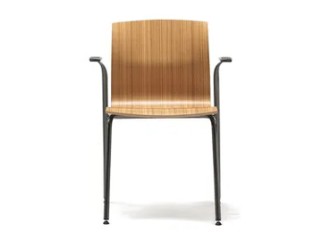 WEBWOOD 358 - Multi-layer wood chair with armrests by TALIN
