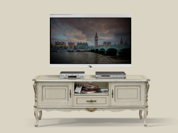 1401 - Wooden TV cabinet with cable management by Tarocco Vaccari Group