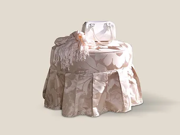 5140 - Round fabric pouf by Tarocco Vaccari Group