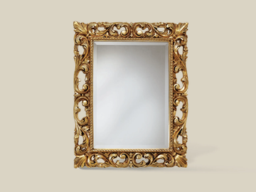 5141 - Rectangular framed wooden mirror by Tarocco Vaccari Group