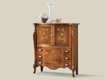 5461/P - Wooden highboard with doors and drawers by Tarocco Vaccari Group