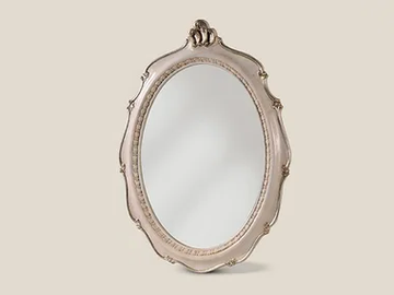 5475 - Framed oval wooden mirror by Tarocco Vaccari Group