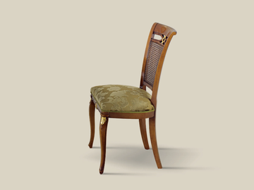 5481 - Fabric and wood chair with Vienna straw backrest by Tarocco Vaccari Group