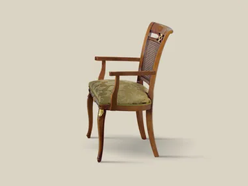 5482 - Fabric and wood chair with Vienna straw backrest by Tarocco Vaccari Group