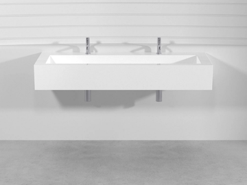 MODULO 2 PLTM2 - Wall-mounted Pietraluce® washbasin by Technova
