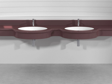 OVAL SMALL PLTOT - Wall-mounted custom Pietraluce® washbasin by Technova