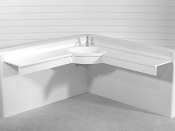 ROSSARI ANGLE PLTRA - Wall-mounted custom Pietraluce® washbasin by Technova
