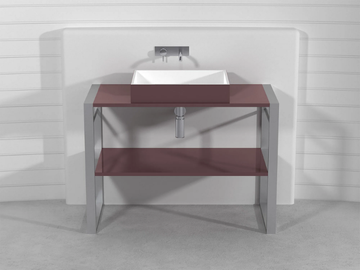 SQUARE CONSOLLE LCTB1 - Single Pietraluce® console sink by Technova