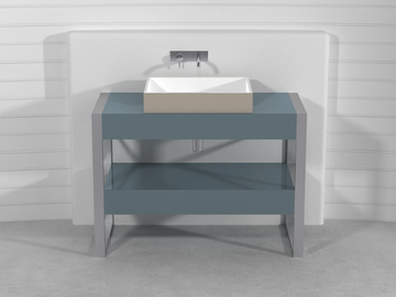 SQUARE CONSOLLE LCTC1 - Single Pietraluce® console sink by Technova
