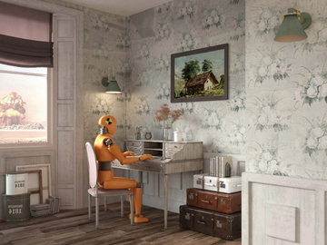 BETH - Nonwoven wallpaper with floral pattern by Tecnografica