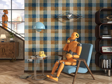 CUNNIGHAM - Check nonwoven wallpaper by Tecnografica