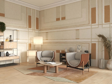 ELLA - Geometric nonwoven wallpaper by Tecnografica