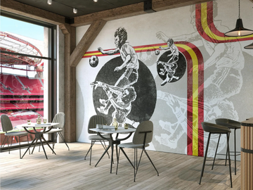 FOOTBALL 82 - Motif panoramic nonwoven wallpaper by Tecnografica