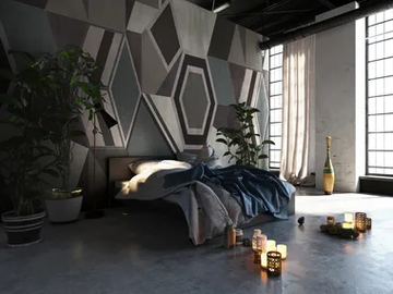 FORMA - Geometric nonwoven wallpaper by Tecnografica