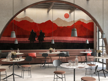 FREEMAN - Landscape nonwoven wallpaper by Tecnografica