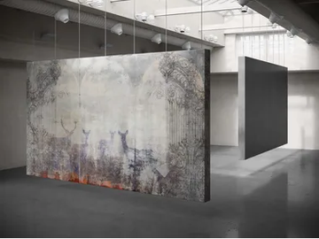 SHERWOOD - Digital printing trompe l'oeil wallpaper by Tecnografica