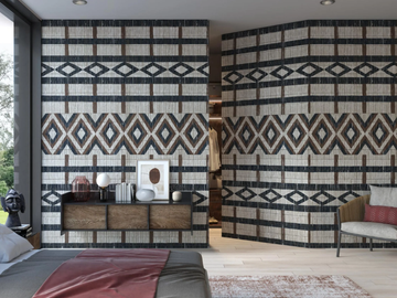 TIEBELÉ - Geometric nonwoven wallpaper by Tecnografica