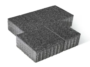 BASALTINA PARK 8 BURATTATO - Concrete paving block by Tegolaia