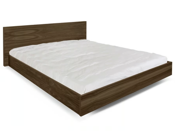 FLOAT - Suspended walnut double bed by Temahome