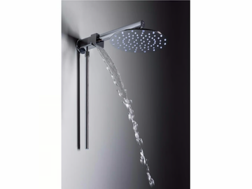 DUETTO C - Wall-mounted brass overhead shower with arm by Tender rain