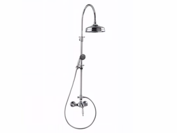 ECHO RETRO - Vintage style wall-mounted brass shower panel with hand shower by Tender rain