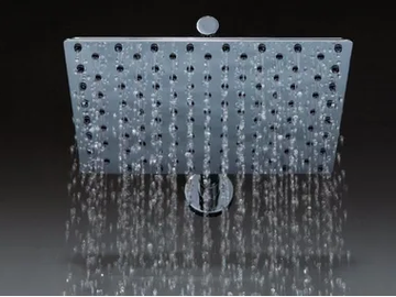 ECHO - Wall-mounted brass overhead shower with arm with anti-lime system by Tender rain