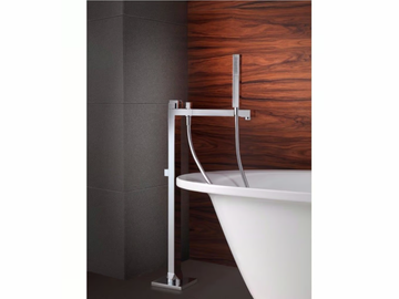 Freestanding bathtub faucet - Floor standing 1 hole brass bathtub mixer with hand shower by Tender rain