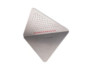 PETALO RHOMBOIDAL - Wall-mounted 2-spray stainless steel overhead shower with chromotherapy by Tender rain