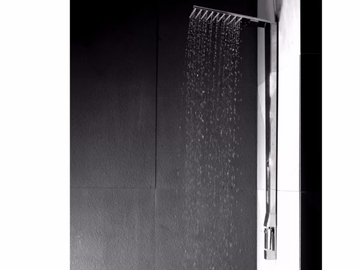 SHARP - Wall-mounted brass shower panel with overhead shower by Tender rain
