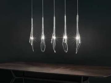 CALLE - Halogen crystal pendant lamp by Terzani