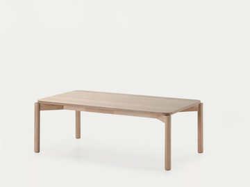 ATLAS - Rectangular wood veneer and rubberwood coffee table by TEULAT