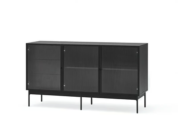 BLUR - Wood veneer and glass sideboard by TEULAT