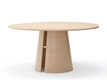 CEP - Round wooden dining table by TEULAT