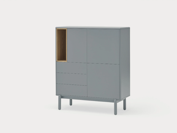 CORVO - MDF highboard with doors and drawers by TEULAT