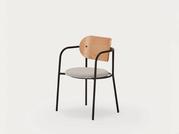 ECLIPSE - Metal chair with integrated cushion by TEULAT