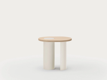 NORI - Oval wooden coffee table by TEULAT