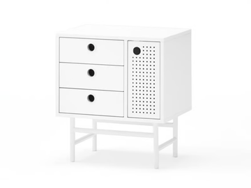 PUNTO - Rectangular MDF bedside table with drawers by TEULAT