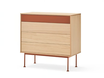 YOKO - Wood veneer and MDF chest of drawers by TEULAT