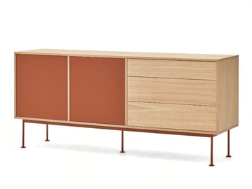 YOKO - Wood veneer and MDF sideboard by TEULAT